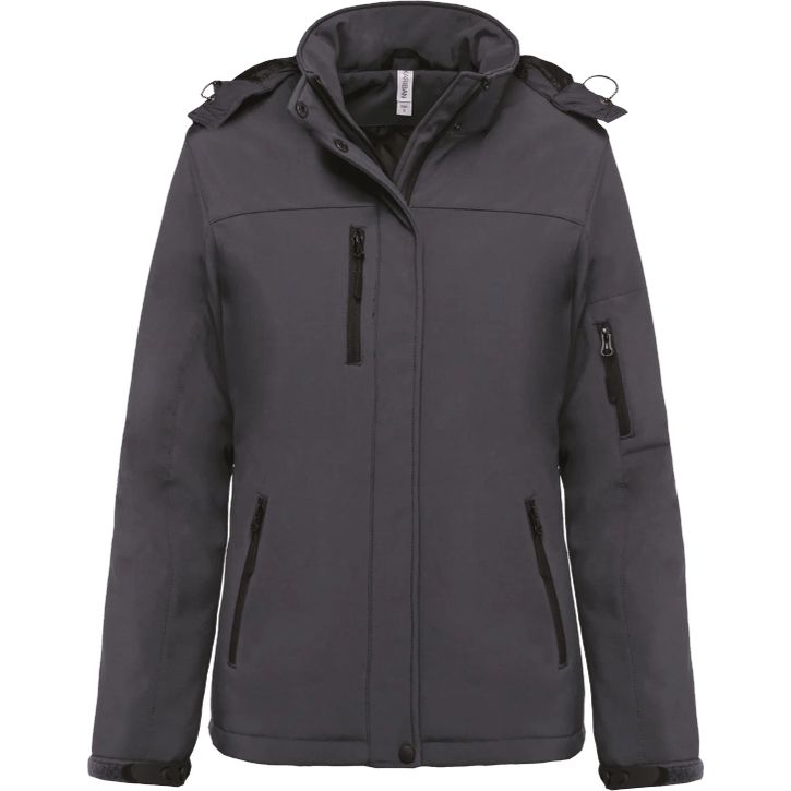 Image produit Parka softshell doublée à capuche pour femme