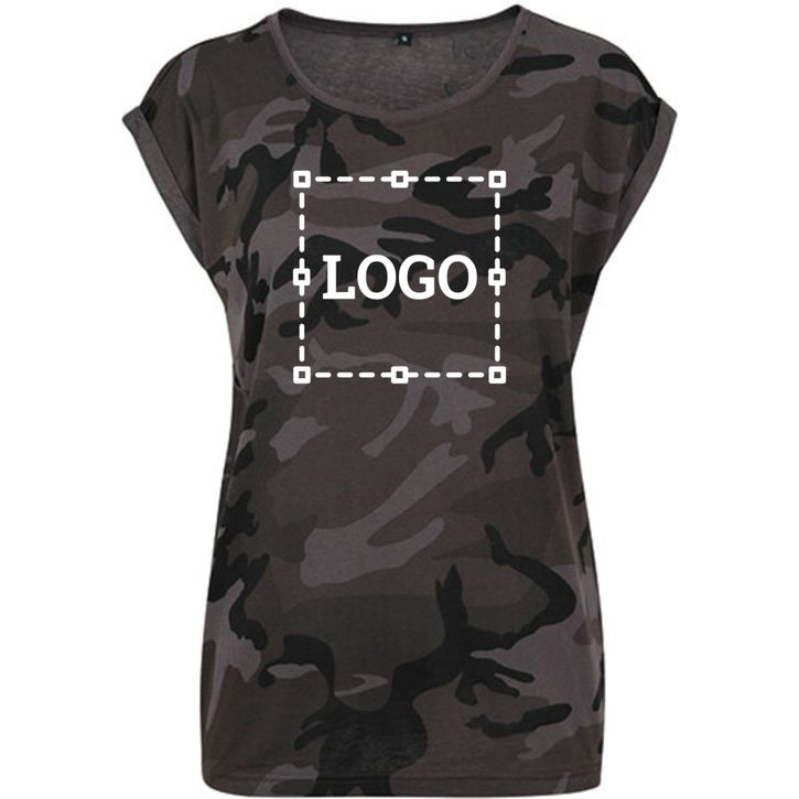 Image produit Ladies Camo Extended Shoulder Camo Tee