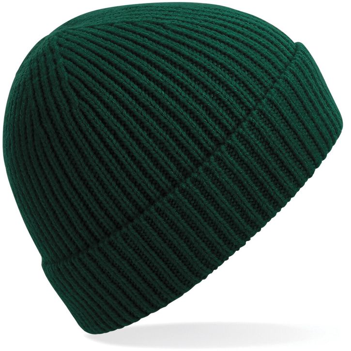 Bonnet en maille côtelée à pinces invisibles