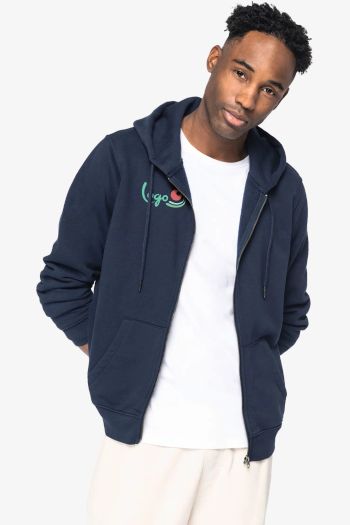 Image produit Sweat zippé capuche unisexe - 350g