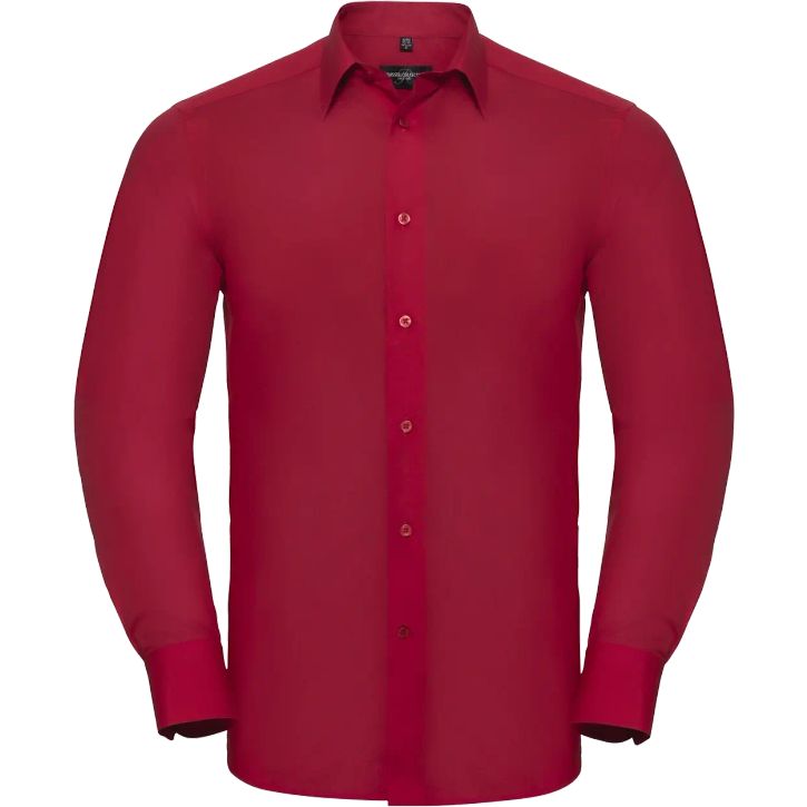 Image produit Chemise en Popeline Polyester Coton cintrée manches longues homme