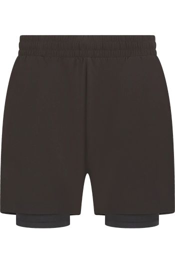 Men's double layer sport shorts - Black