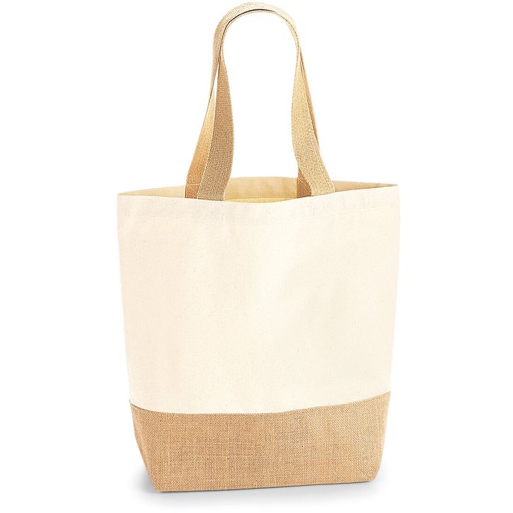 Image produit Sac de courses en toile avec base en jute