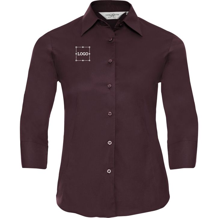 Image produit Ladies’ 3/4 sleeve fitted stretch shirt