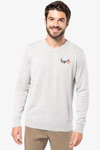 Image produit Pull col en V écoresponsable homme