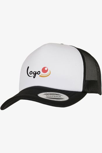 Image produit Classic Curved Foam Trucker Cap – White Front