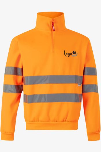 Image produit Sweat col zippé haute visibilité