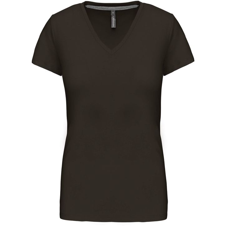 Image produit T-shirt col V manches courtes femme