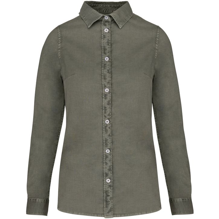 Image produit Chemise délavée en coton twill femme