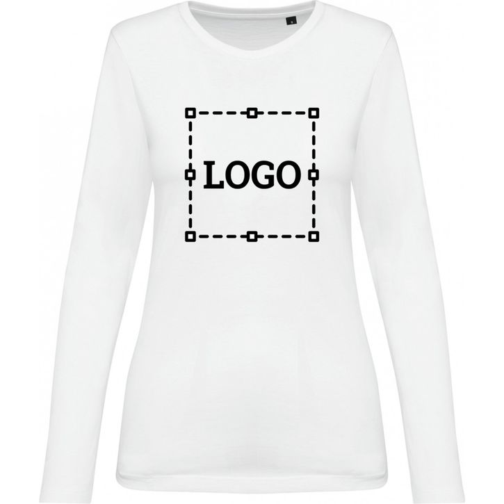 Image produit T-shirt Supima® col rond manches longues femme