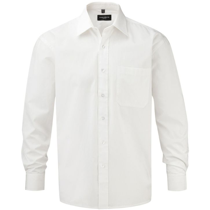 Image produit Men’s long sleeve classic pure cotton poplin shirt