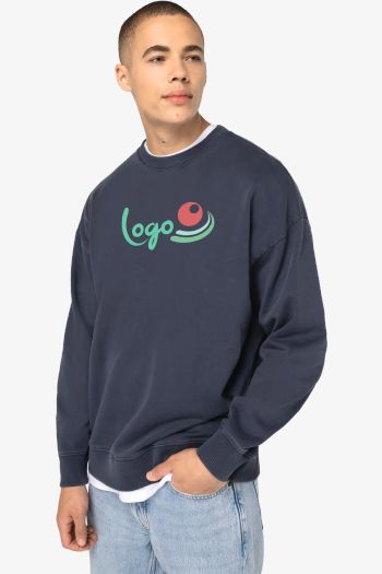 Image produit Sweat-shirt à col rond délavé oversize unisexe