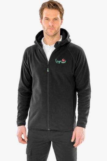 Image produit Hooded recycled microfleece jacket