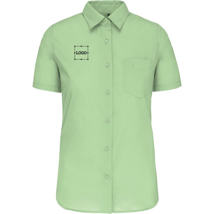 Image produit Chemise popeline polycoton manches courtes entretien facile femme