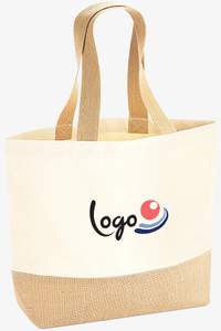 Image produit Sac fourre-tout en toile avec base en jute