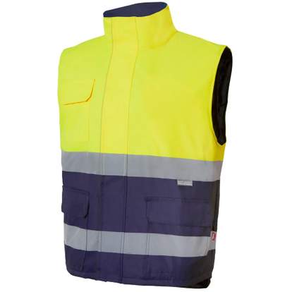 Bodywarmer matelassé bicolore haute visibilité