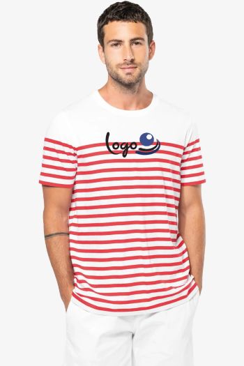 Image produit T-shirt marin col rond Bio homme