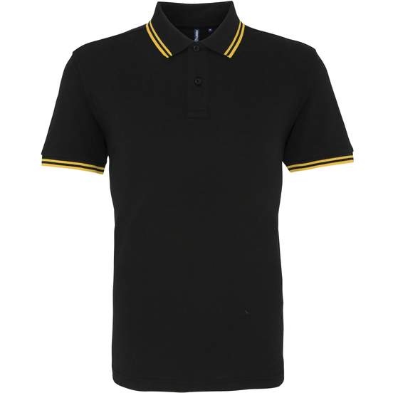 Polo passepoilé coupe classique homme - col contrasté