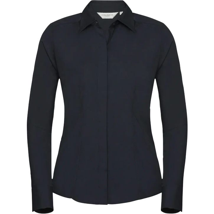 Image produit Chemise en Popeline Polyester Coton cintrée manches longues femme