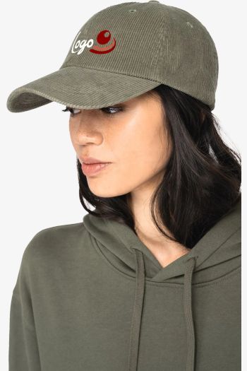 Image produit Casquette en velours côtelé 6 panneaux unisexe