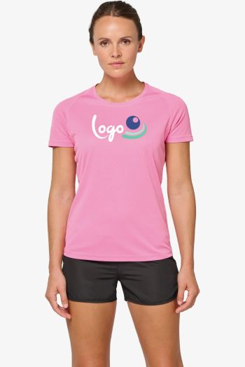 Image produit T-shirt de sport à col rond recyclé femme