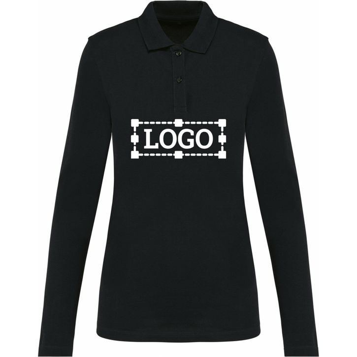 Image produit Polo Supima® manches longues femme