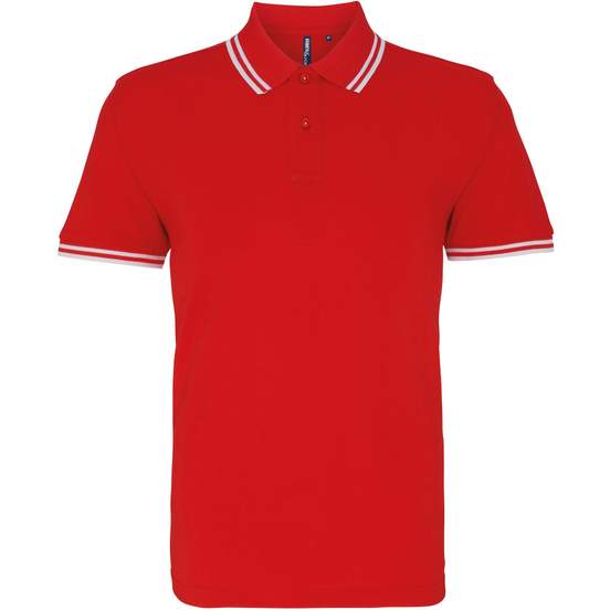 Polo passepoilé coupe classique homme - col contrasté