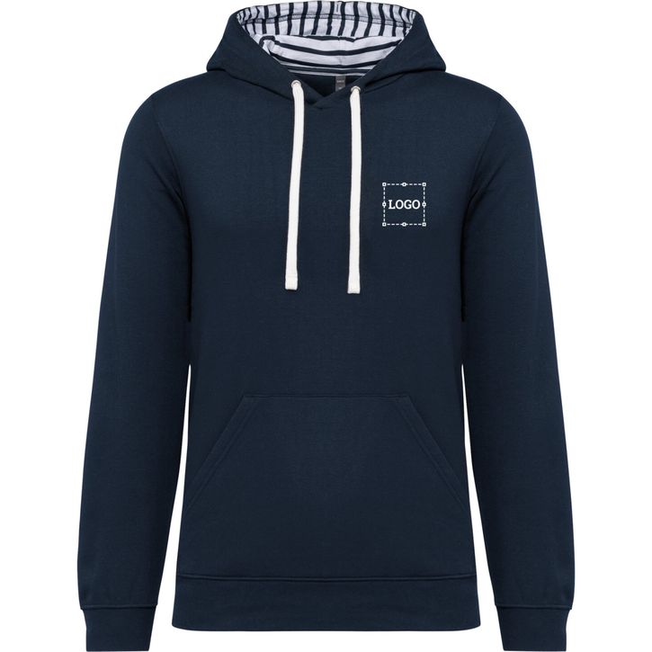 Image produit Sweat-shirt à capuche contrastée à motifs unisexe