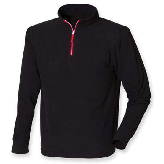 ¼ zip long sleeve fleece piped