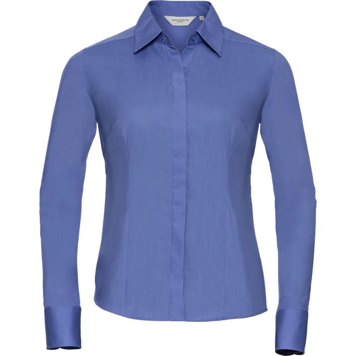 Image produit Ladies' Long Sleeve Fitted Polycotton Poplin Shirt