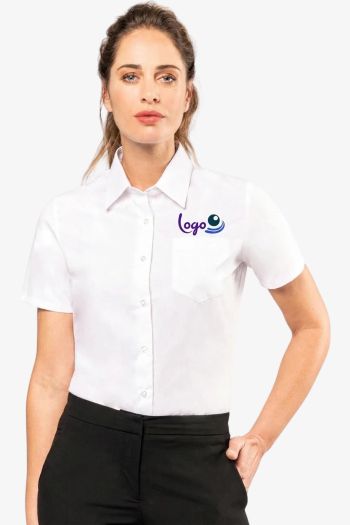 Image produit Chemise popeline manches courtes femme