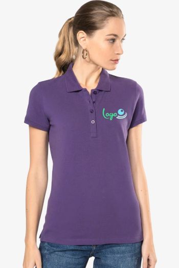 Image produit Polo piqué manches courtes femme 