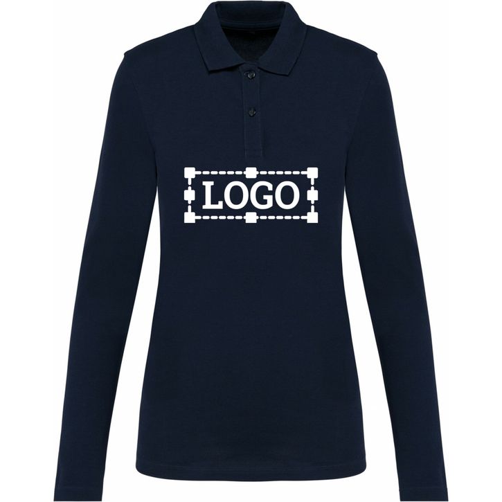 Image produit Polo Supima® manches longues femme