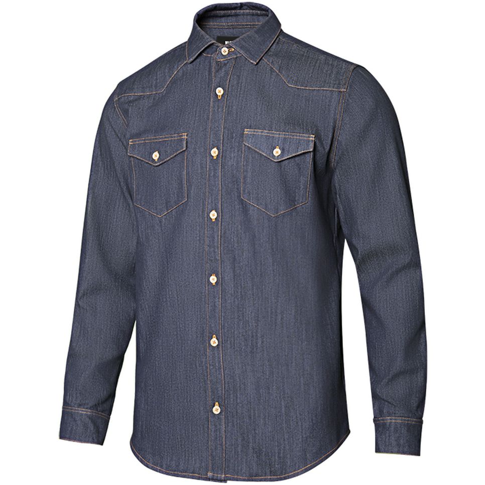 Chemise stretch en denim homme