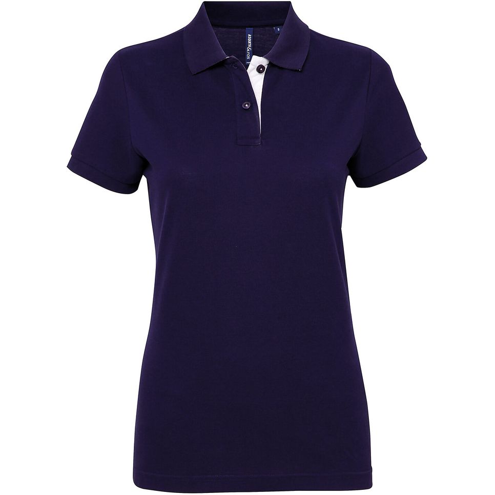 Polo contrasté femme