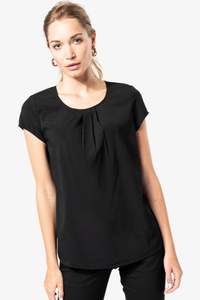 Image produit Blouse crêpe manches courtes femme