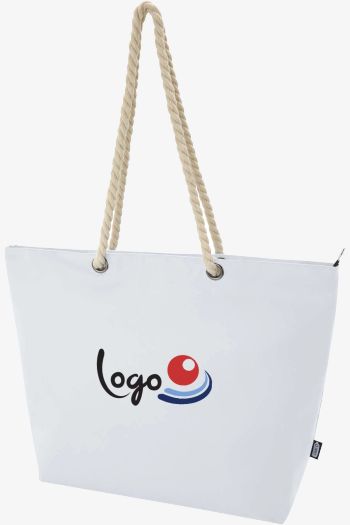 Image produit Sac shopping Panama recyclé isotherme de plage avec poignées en cordelette