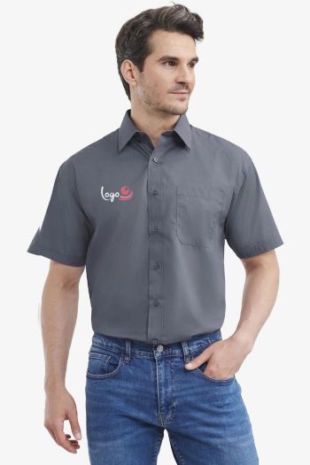 Image produit Chemise en Popeline Polyester/Coton classique manches courtes homme