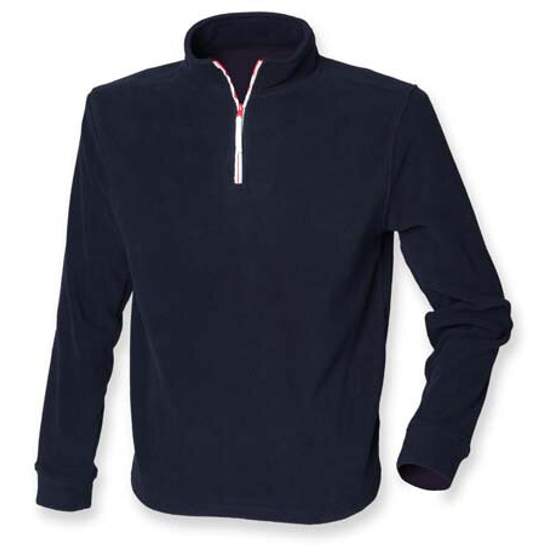 ¼ zip long sleeve fleece piped