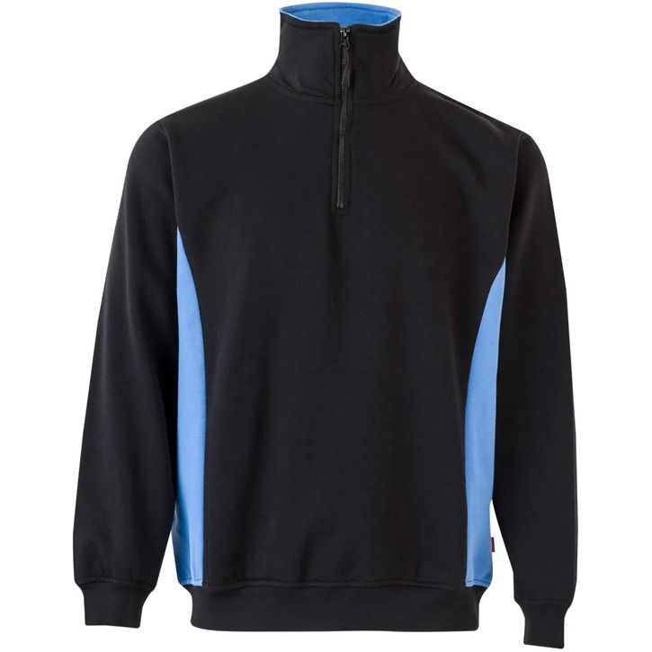 Sweat bicolore zippé