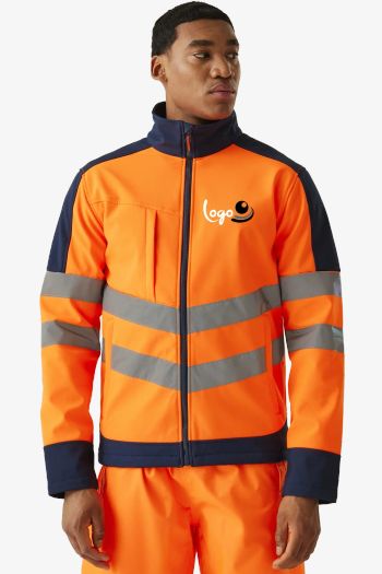 Image produit Men's Hi-Vis 3 Layer Softshell Reflective Work Jacket