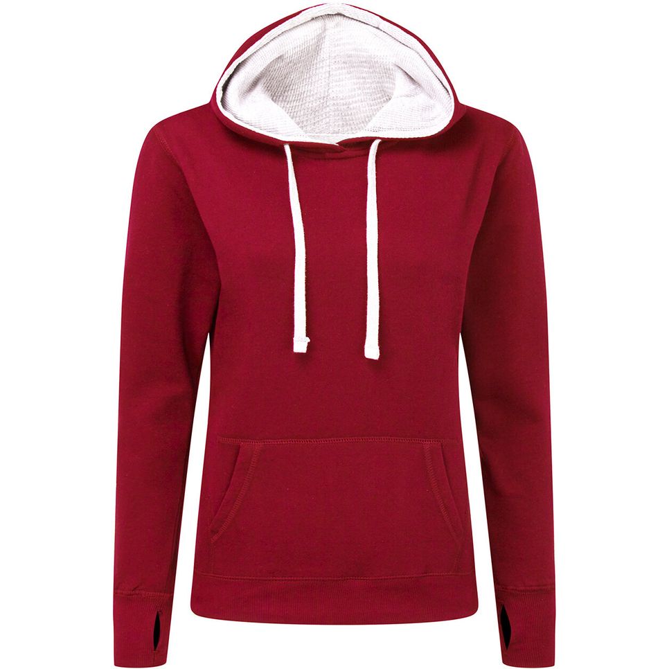 Contrast Hooded Sweatshirt Women