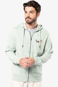 Image produit Sweat-shirt french terry écoresponsable zippé à capuche unisexe