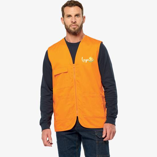 Gilet polycoton multipoches unisexe