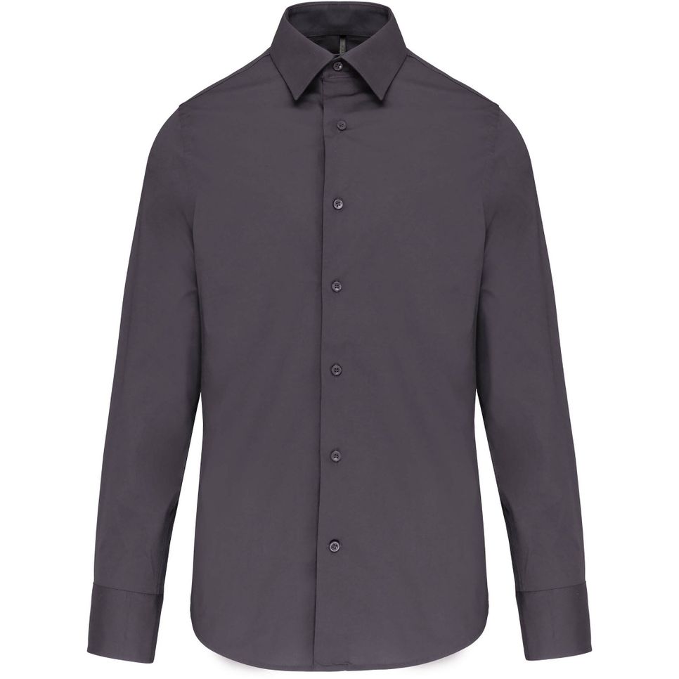 Chemise coton / élasthanne manches longues homme