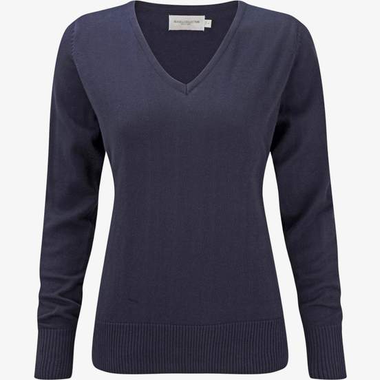 Ladies' V-Neck Knitted Pullover