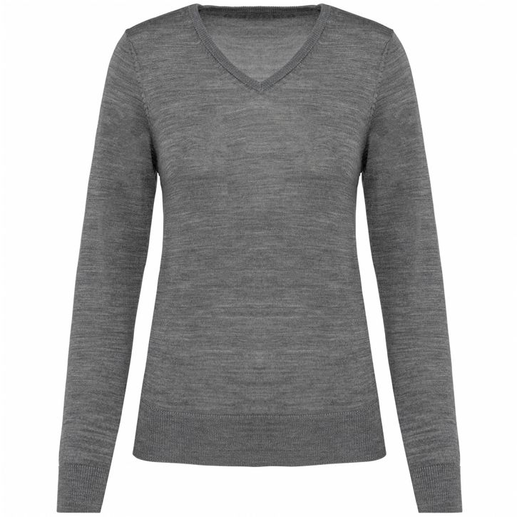 Pull Mérinos col V femme