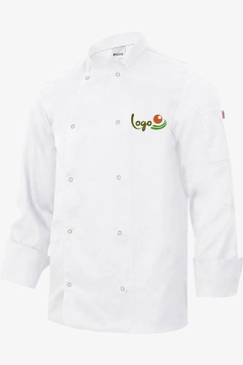 Image produit Veste de cuisinier manches longues avec boutons pression