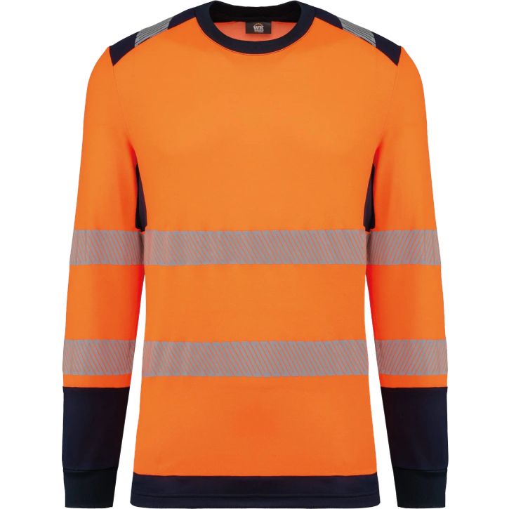 Image produit T-shirt de sécurité recyclé col rond manches longues unisexe