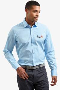 Image produit Chemise en popeline stretch à manches longues pour homme